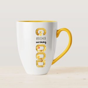 Black Printed Coffee Mug